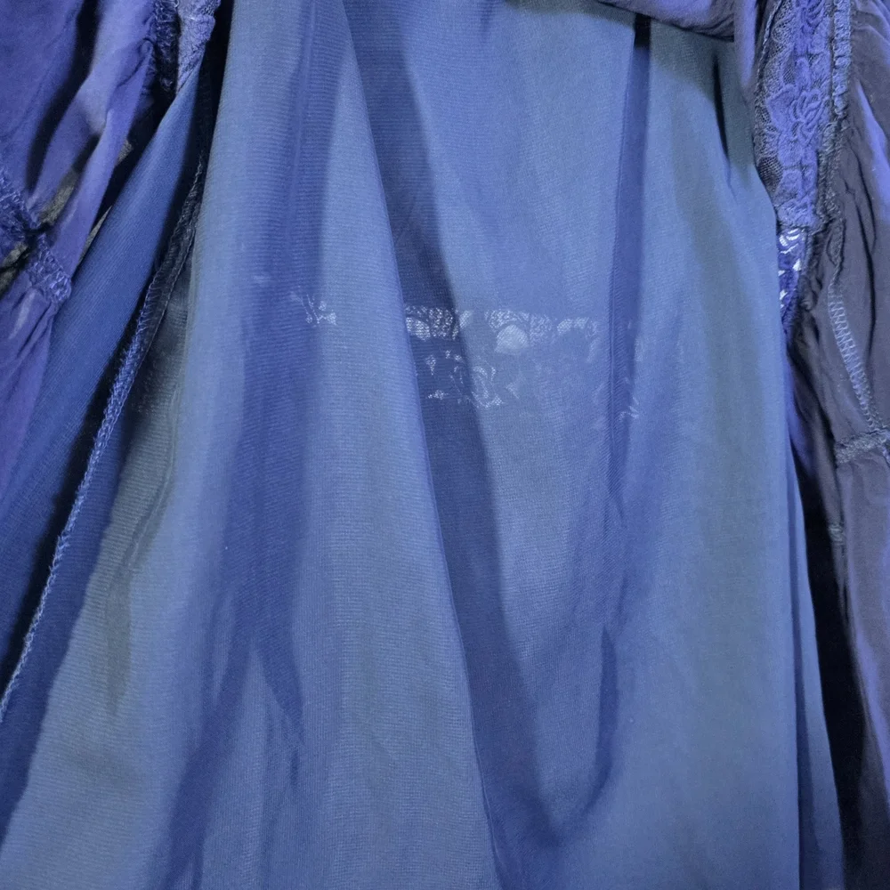 Altar'd State Navy Knit Boho Tiered Midi Dress Sz Small - Picture 7 of 11